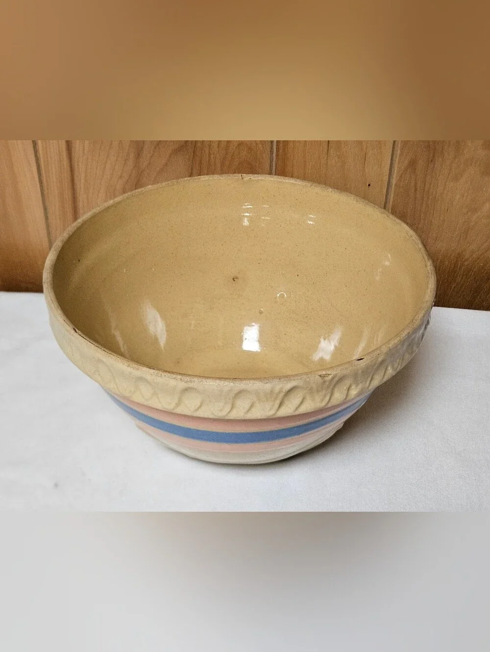 Antique McCoy Pink & Blue Band Stripe 9.75